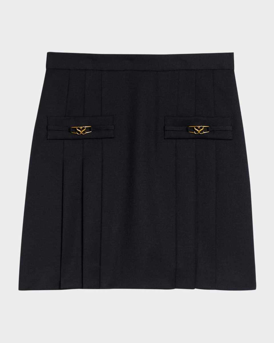 Rebeca Stitched Pleat Mini Skirt